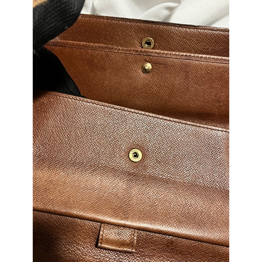 Authentic Women's Louis-Vuitton Monogram Portefeuille-IBrown Wallet One Size - Picture 7 of 13